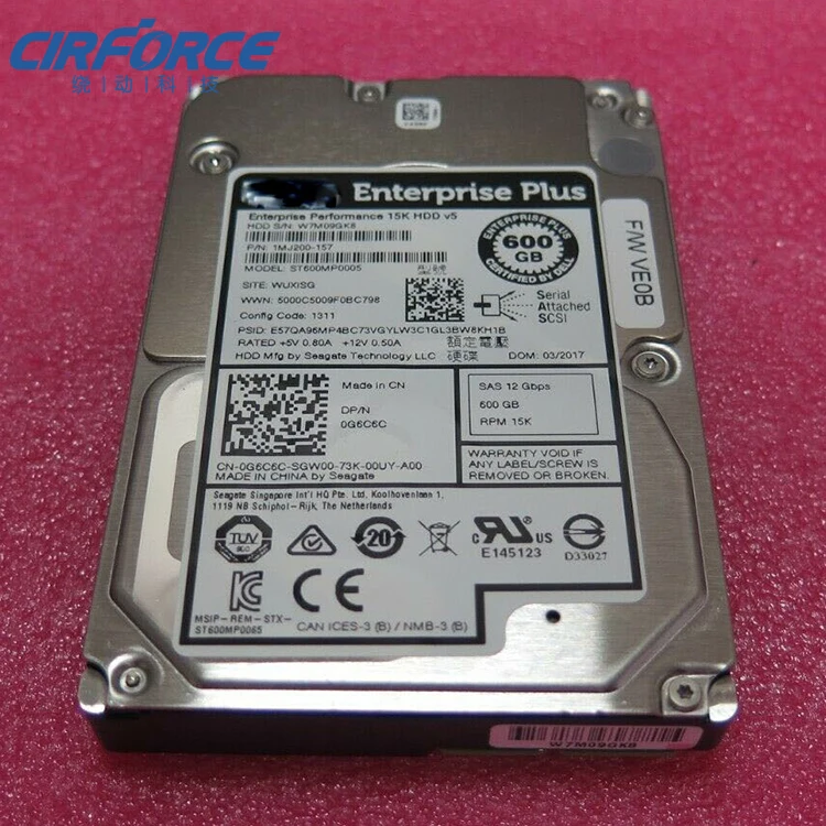 0g6c6c 600GB 15K 12G 2.5 inch SAS HDD (3.5IN CADDY)