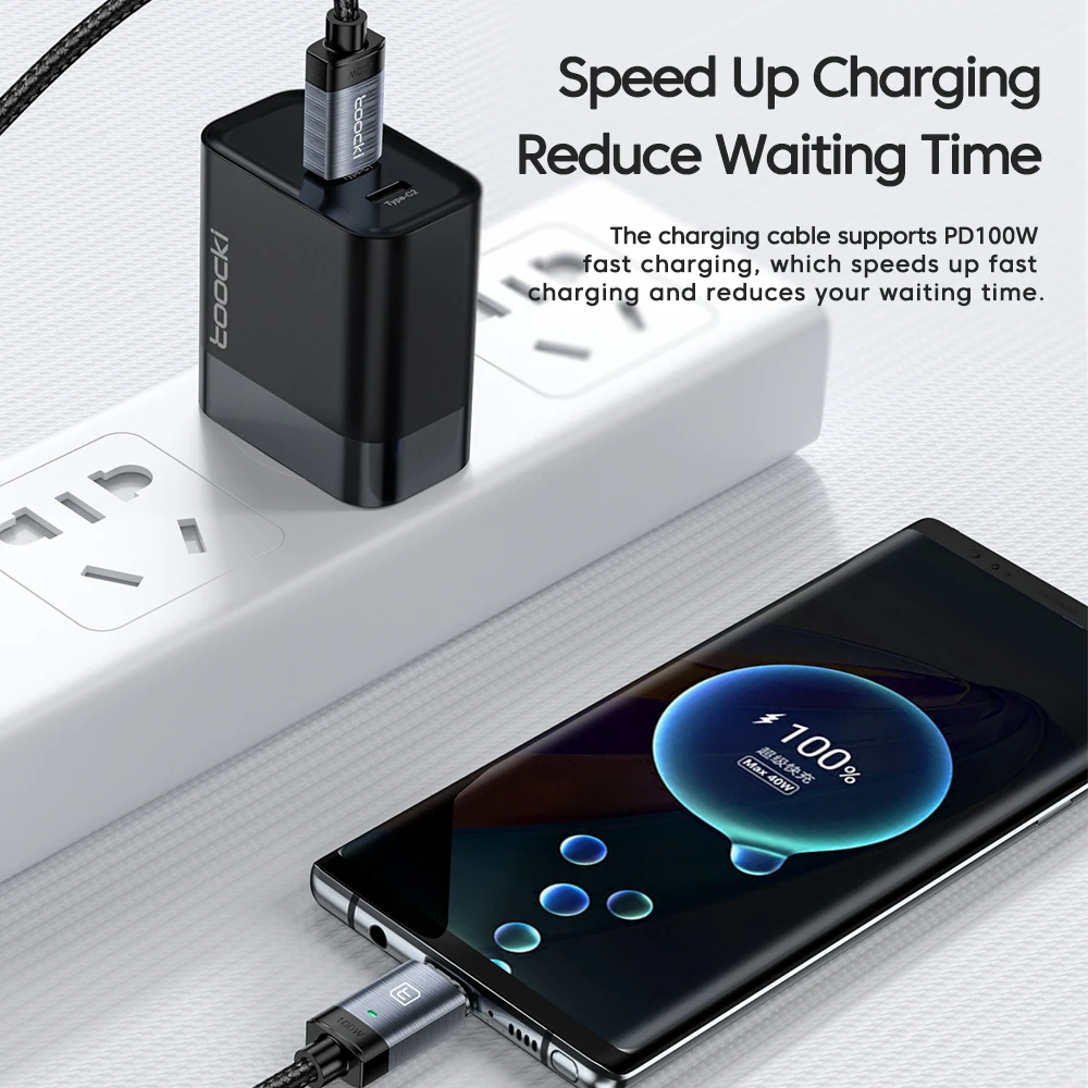 1m 2m 3m LED Magnetic 3 in1 Charger Cable High Quality Android USB 2.0 Fast Charging Nylon Micro USB Cable For phone 14 Chargers