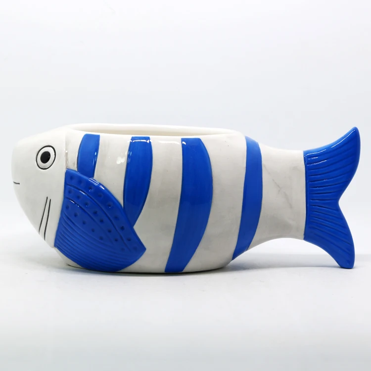 Wholesale printed logo custom animal pet fish shaped ceramic mug