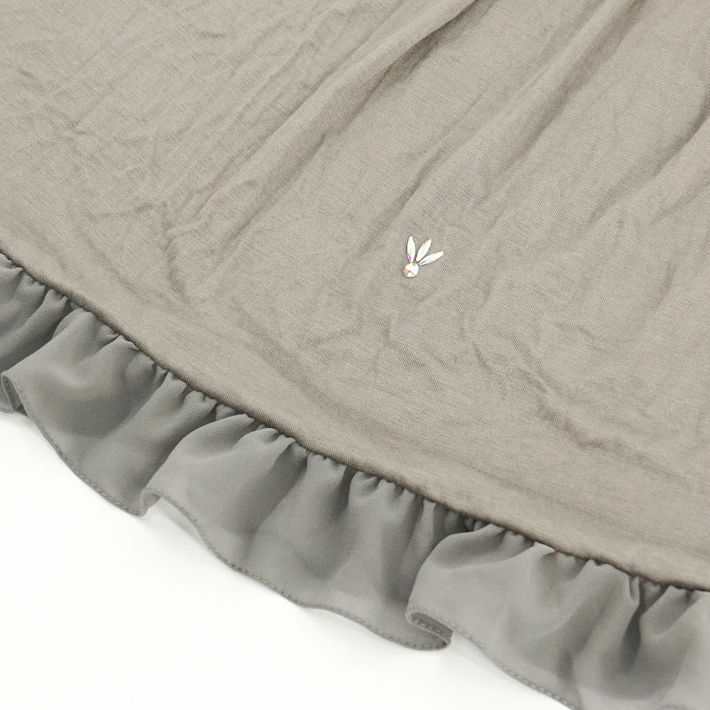 2021 Wholesale Jersey cotton scarf  with same color chiffon muslim women shawls 20 colors available