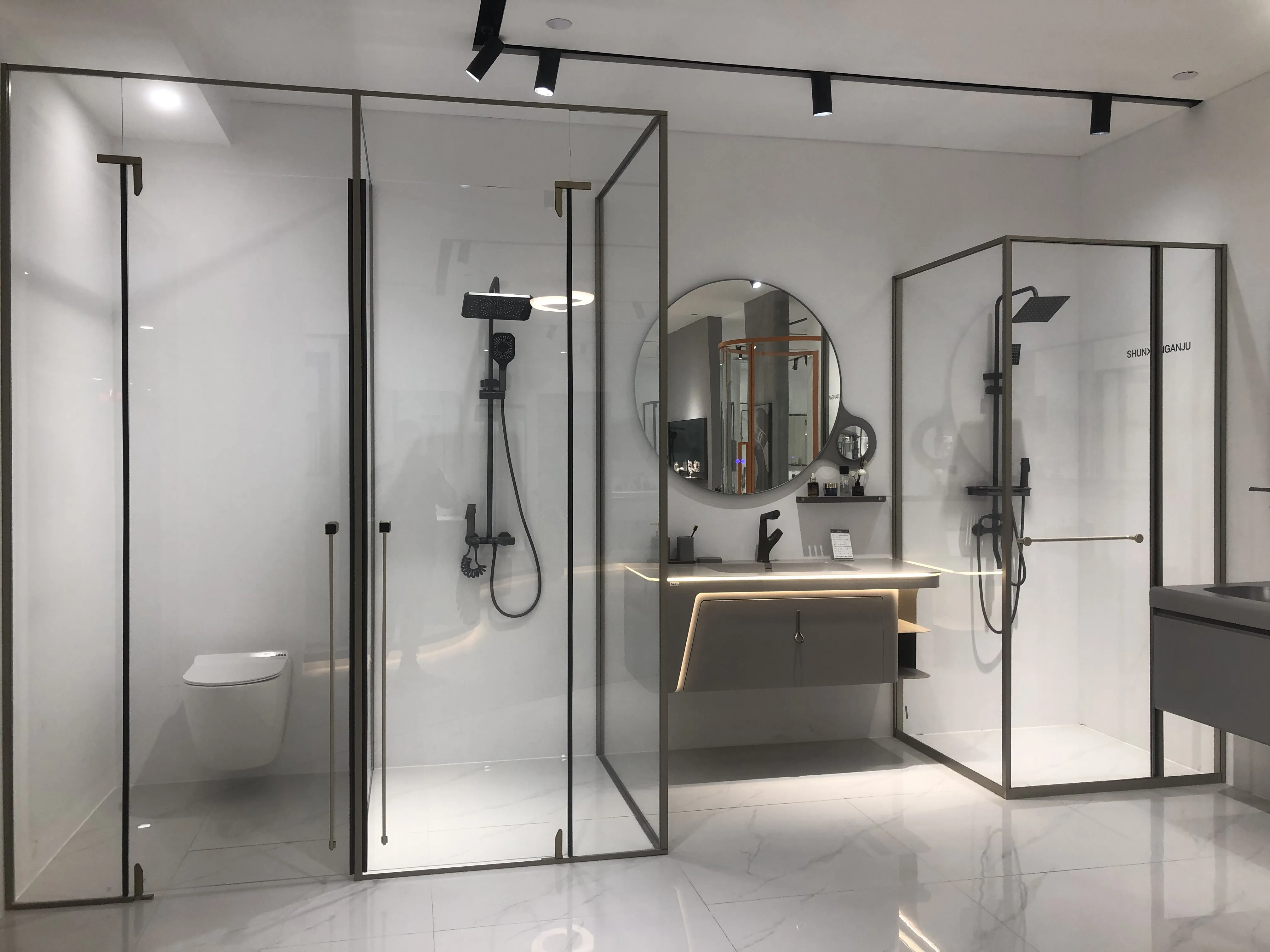 Glass Sliding Door Door 6 Door Leaf Four Track Smart Electric Aluminum Alloy Minimalist Aluminium Alloy 001 Waterproof Finished