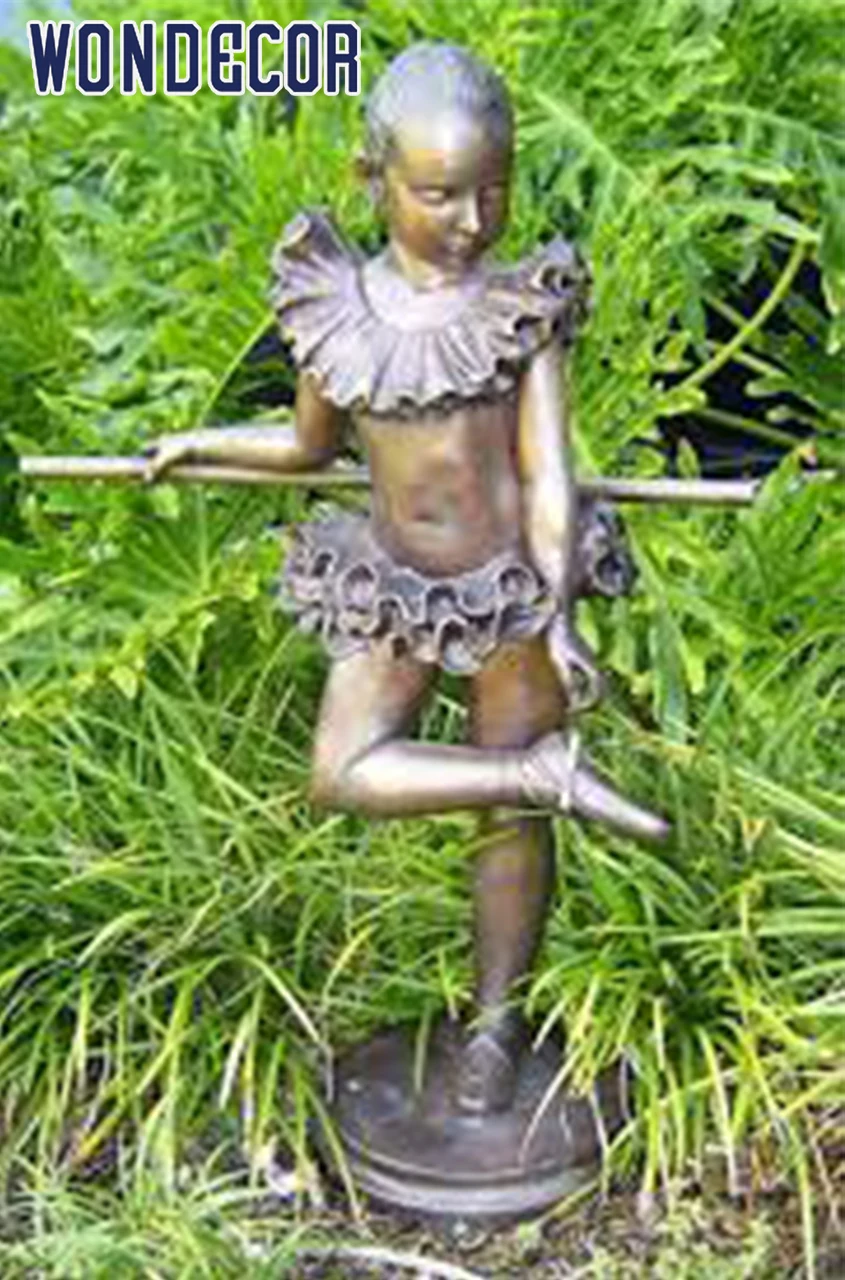 High quality outside garden handmade life size metal figure brass bronze ballet dancer sculpture for sale