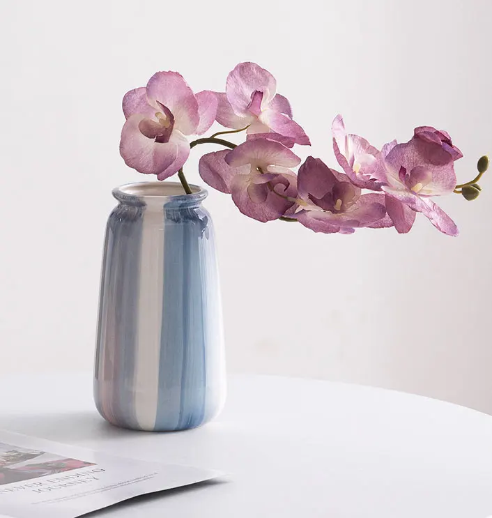 Classic Hand Painted Blue and White Ceramic Vases for Home Decor