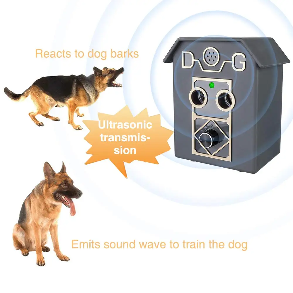 Dual sensors Long range dog barking deterrent rainproof birdhouse outdoor ultrasonic Dog Silencer for outdoor barking Control