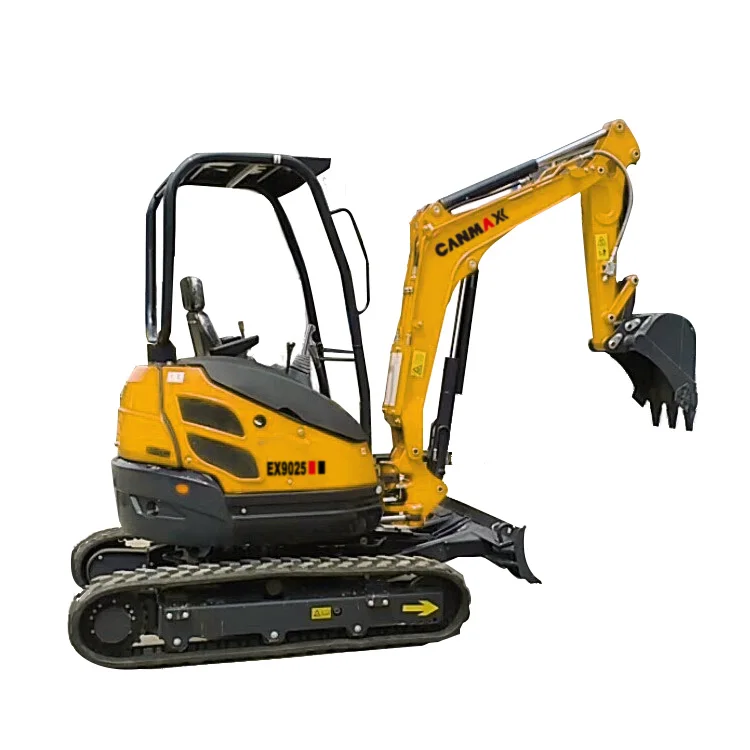Cheap Price Chinese CANMAX mini buldo excavator EX9025 grapple 1ton 2 ton for