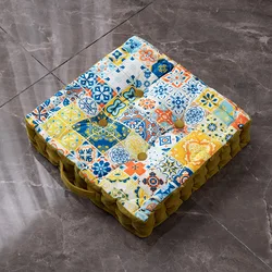 Velvet Print Floor Cushion Luxury Velvet Seat Cushion For Living Room