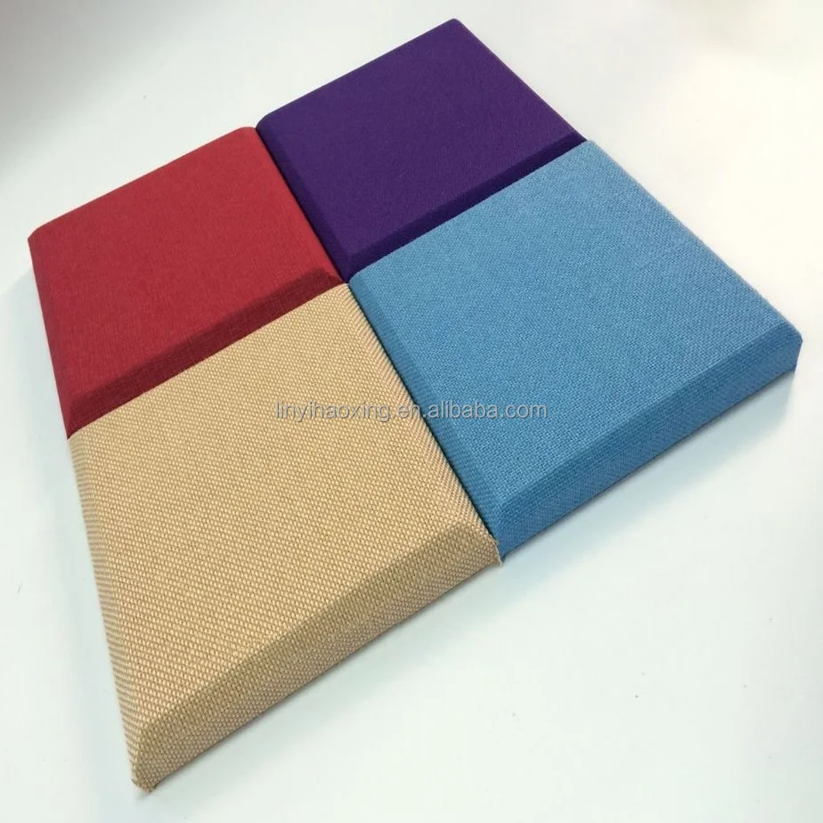 Soft Soundproof Recording Studio Cinema Sound Absorbing Fabric Covered Acoustic Panels for Home Theater Walls