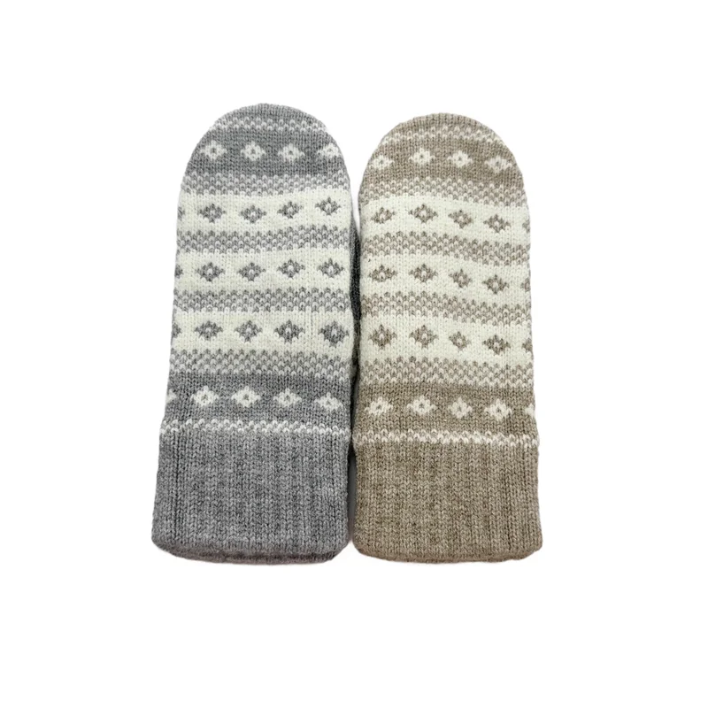 Женские трикотажные жаккардовые перчатки