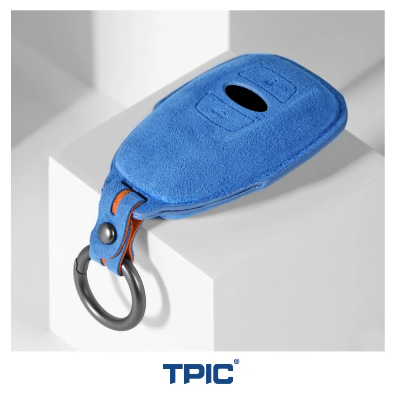 Betterhumz Made of Alcantara Car Key Case Cover Bag For Subaru BRZ STI Sport Outback Forester Crosstrek Car Keychain Accessories