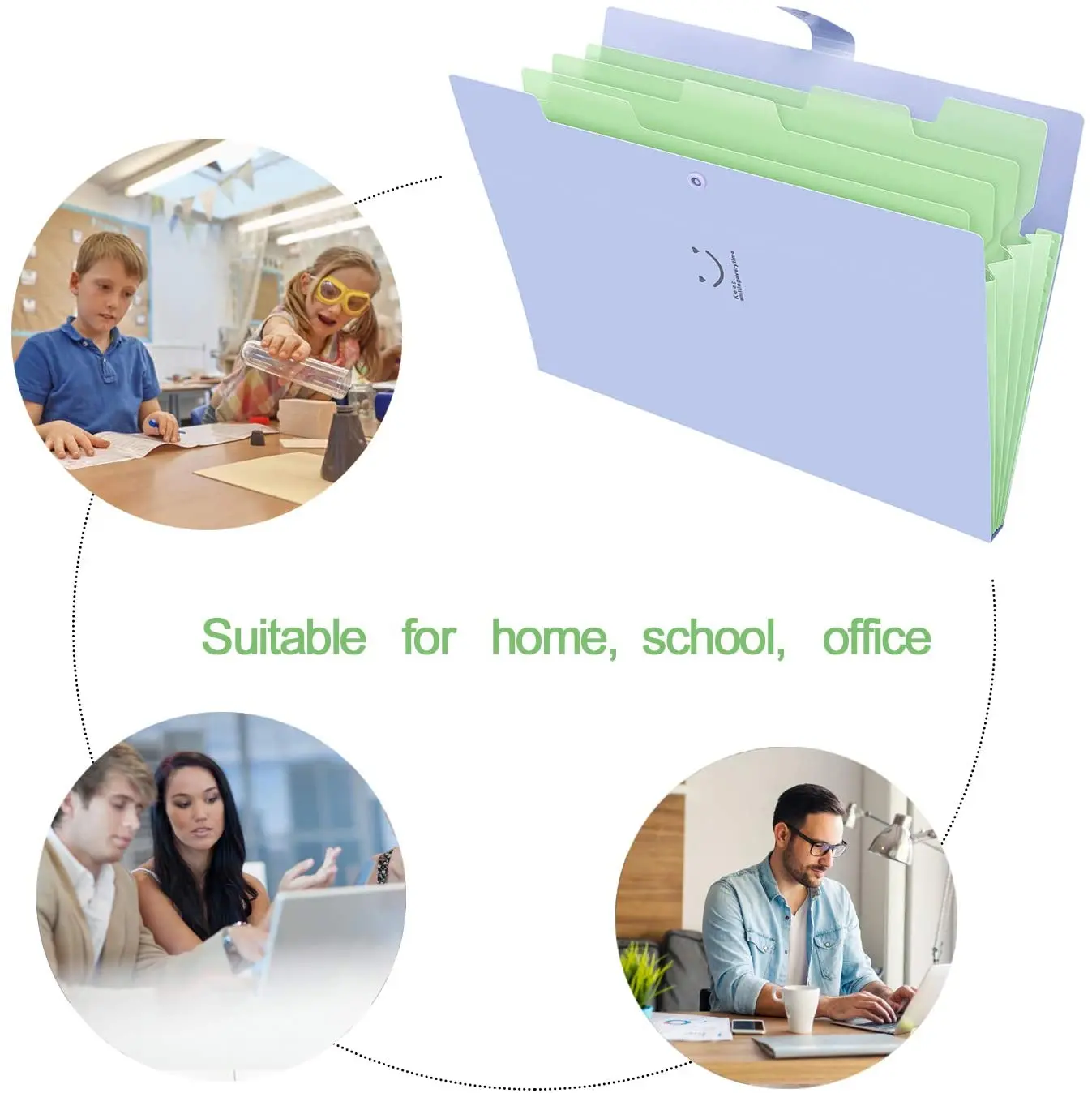 A4 Paper Expanding File Folder Pockets Accordion Document Organizer