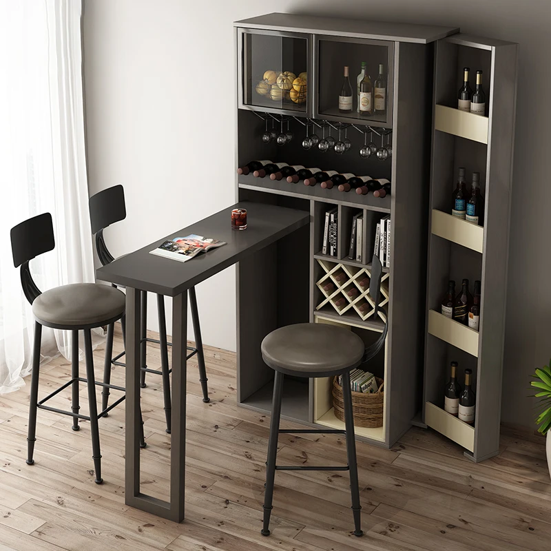 Настенный барный стол, домашняя Современная Минималистичная мебель для гостиной, складная перегородка для маленькой квартиры, скандинавский винный шкаф, высокий стол