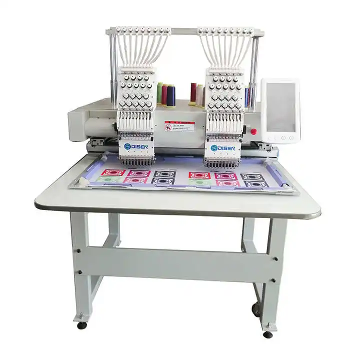 Automatic 1200rpm sewing Cap embroidery machine Used Computerized 2 head embroidery machines