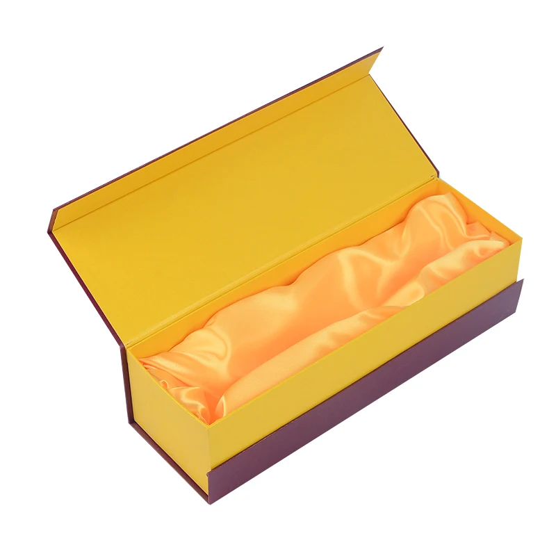 Pretty magnetic flap lid satin lined gift box wig box packaging custom logo hair box packaging with satin