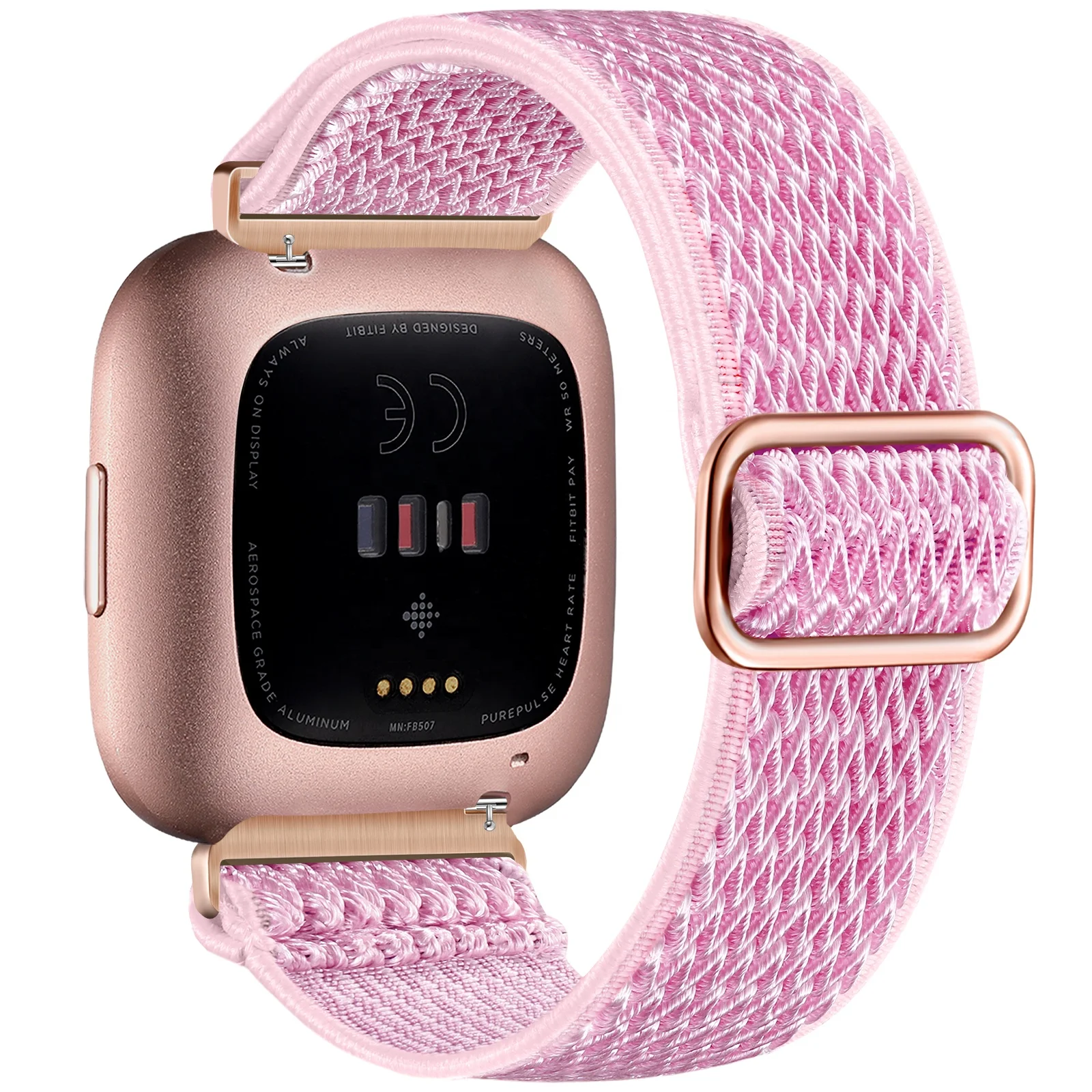 Versa Elastic Nylon Watch Band for Fitbit Versa 2 Watch Strap Nylon