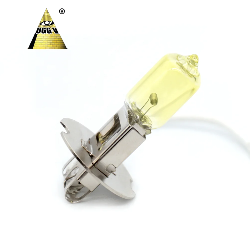 High Quality Parts Car Head Lamp Halogen H3 PJ22s  Auto Head Lamp Bulb Warm White color