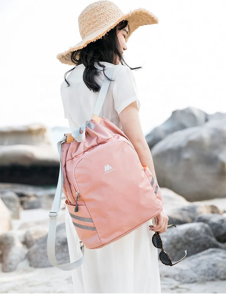 Custom Logo Waterproof Gym Bag Duffel Sports Bag Fitness Outdoor Travel Pink With Women Storage