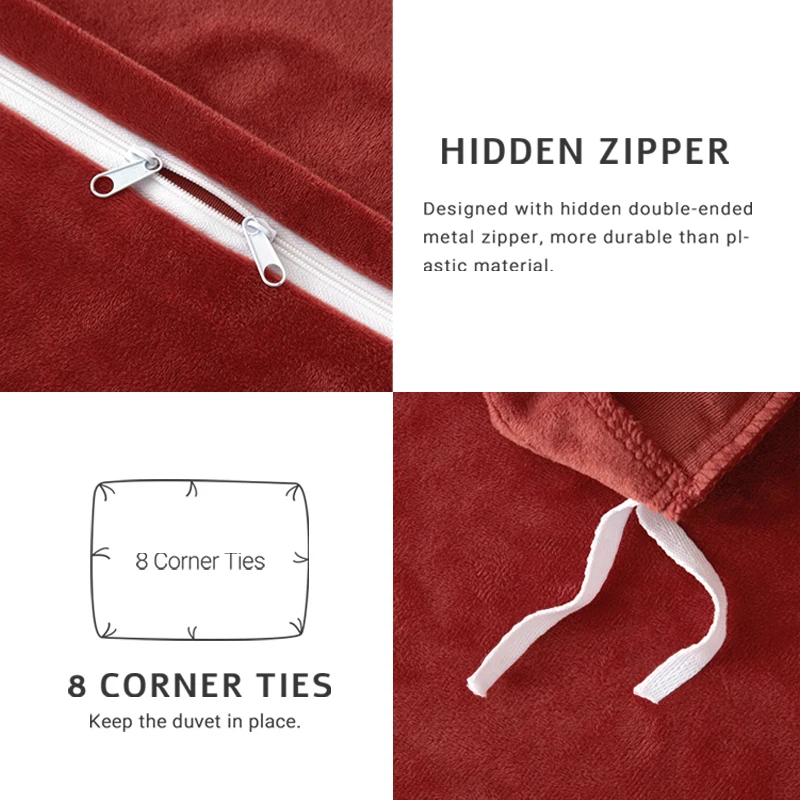 3 piece nature comforter sets  flannel velvet duvet cover set bedroom coral fleece bedding set