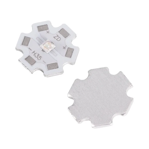 Аллайт светодиодный UV-C 20 мм 1 Вт 3 Вт глубокий Ультрафиолетовый зеленый свет доска 20 мм PCB