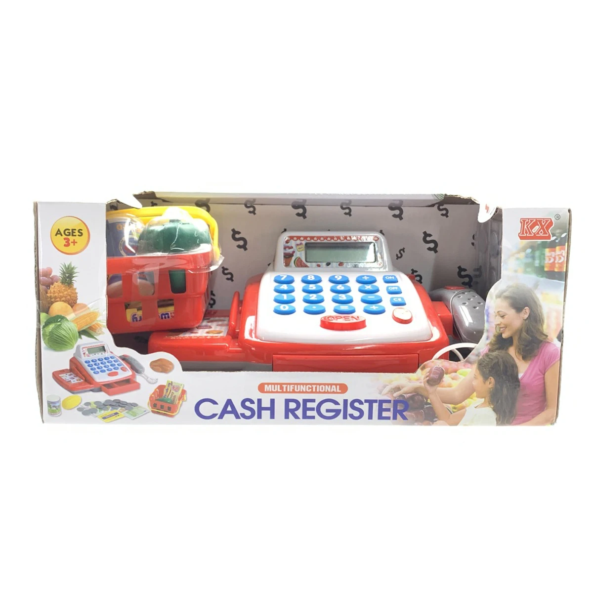 Jinming New supermarket toys kids pretend plastic toy cash register set