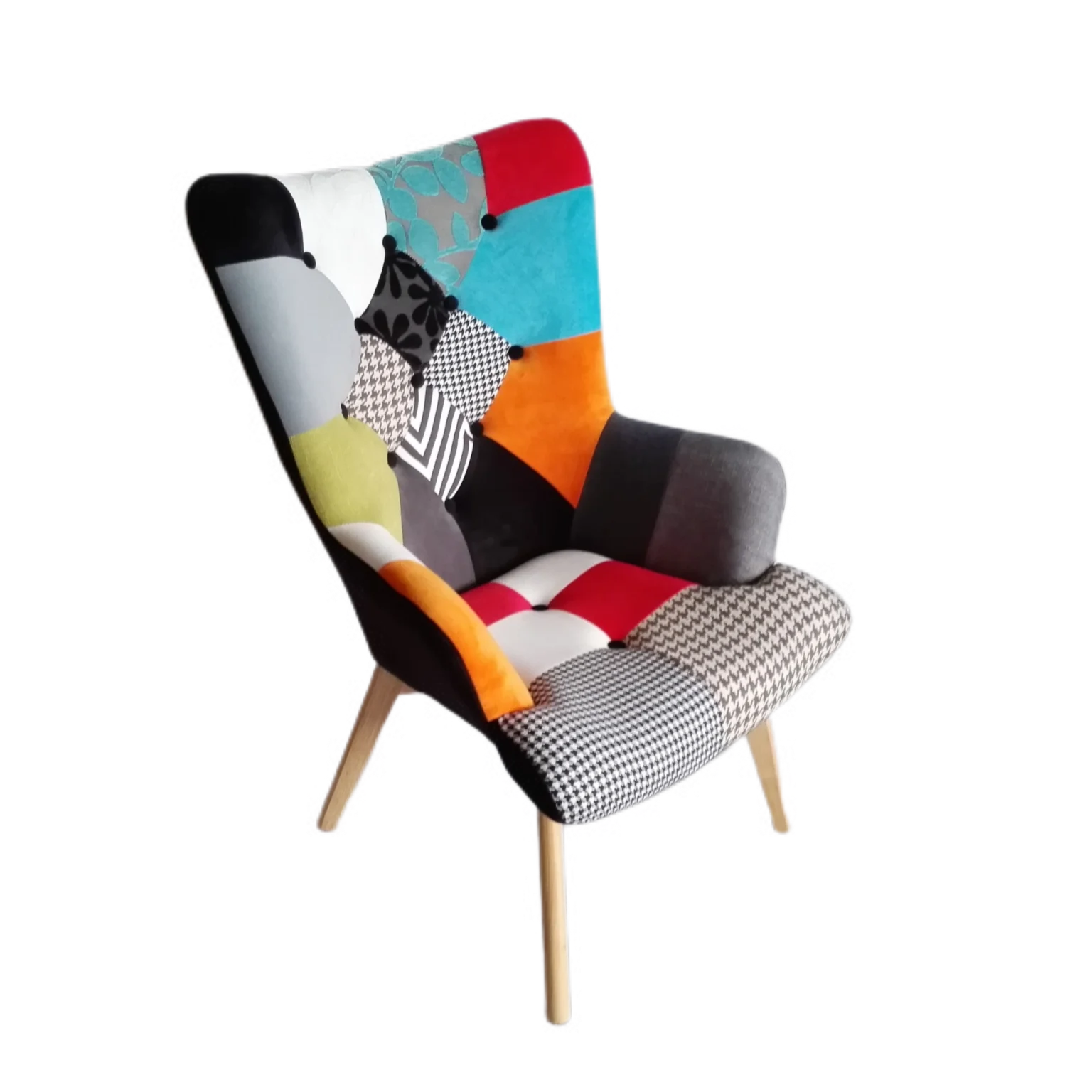 Оптовая продажа комнатный винтажный стул одиночная мебель роскошный лоскутный