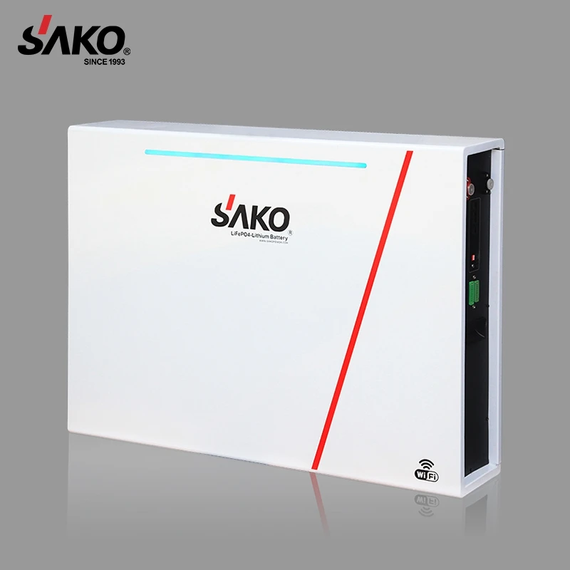 Wholesale Sako Off Grid Rechargeable Deep Cycle 5Kwh 10Kwh 24Volt 48V 200Ah Bms Lifepo4 Solar Lithium Iron Phosphate Battery