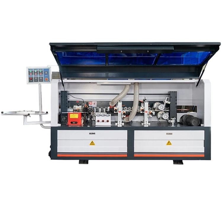 Semi Automatic Edge Banding Machine With Gluing Fine Trimming Scrapping And Buffing
