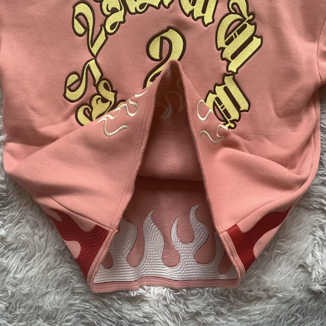 DENIMGUYS Custom Logo 100% Cotton Streetwear Pullover Mens Screen Print Raw Hem Oversize Hoodies