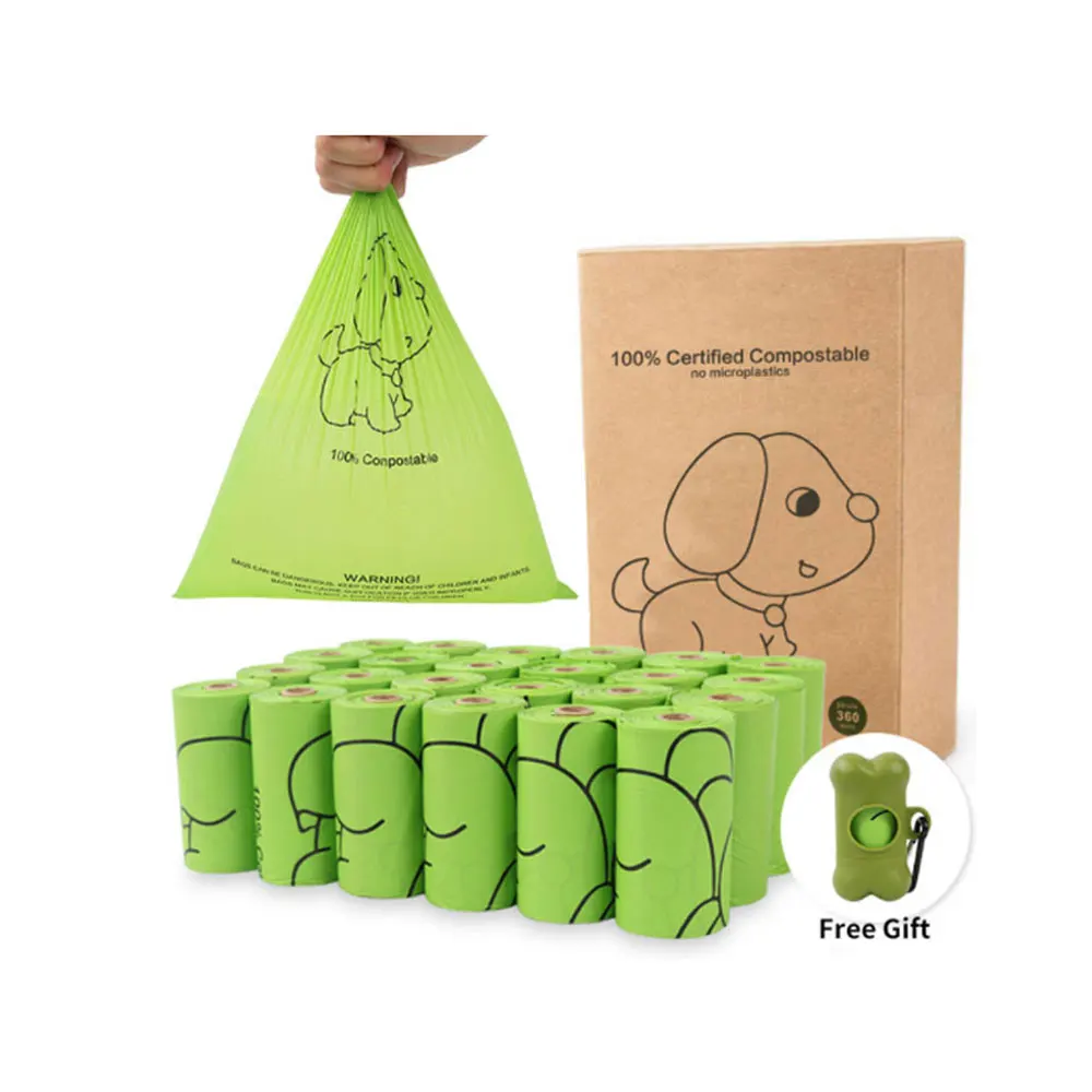 
Eco Friendly poop bag dog pet poop bag cornstarch 