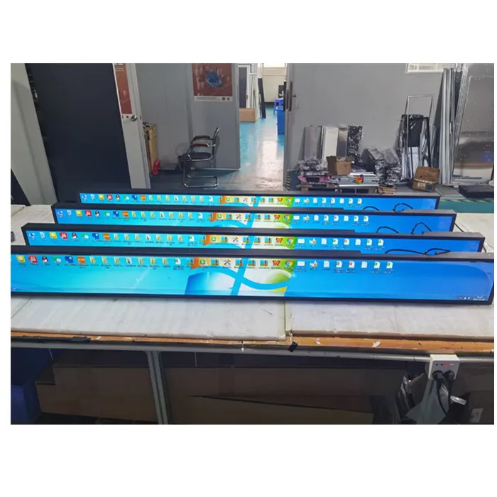 23.1' 24' 28' 37' 43' 49' Ultra Wide LCD Bar Screen Advertising Player HD Video Monitor Stretch LCD Digital Shelf Display