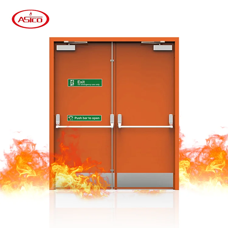 China Factory High Quality Safe Fireproof Waterproof Steel Fire Door For Sale