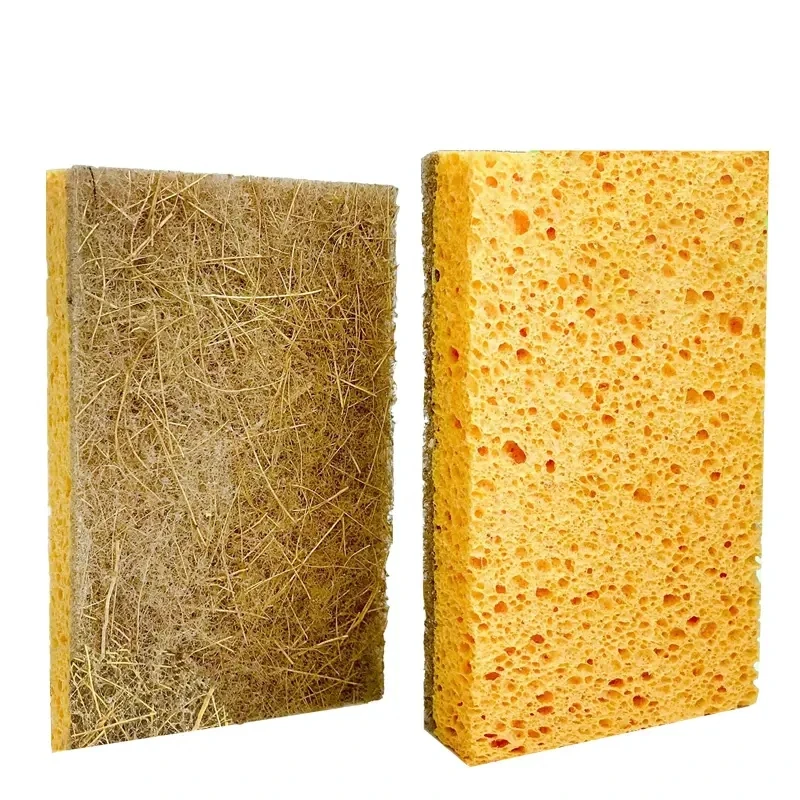 2023 Hot Selling  Natural Kitchen Sponge Compostable Cellulose And Coconut Walnut Scrubber Sponge Eco Friendly Sponges