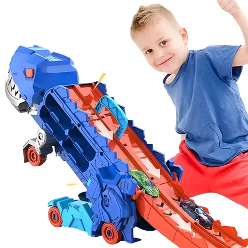 Transformed T-Rex Dinosaur Car Toy - Hot, Safe, Colorful, Holiday Fun