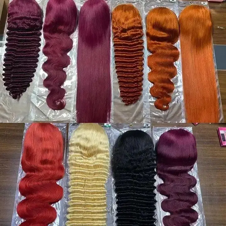 Raw Human Hair HD Wig Vendors 40 Inch Human Hair Full Lace Front Wig 13X6 HD Glueless 360 Lace Frontal Water Wave Human Hair Wig