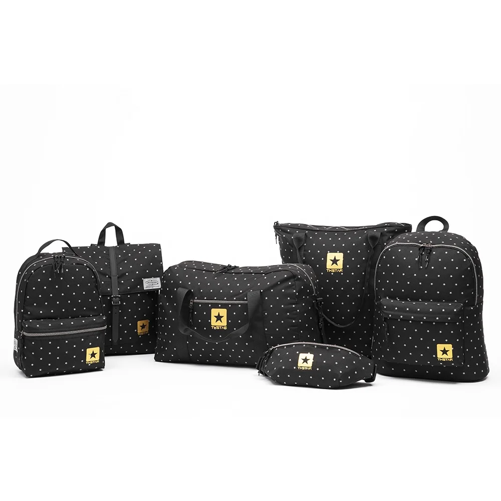 Recycled Cotton Canvas Travel Bag Large Capacity Luggage Duffel Bag Durable Outdoor Backpacks