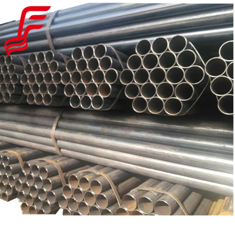 FRST!ASTM A500 класс B Q235 ASTM A252 сварные черные стальные трубы углеродистая прямая круглая труба длина 6 м