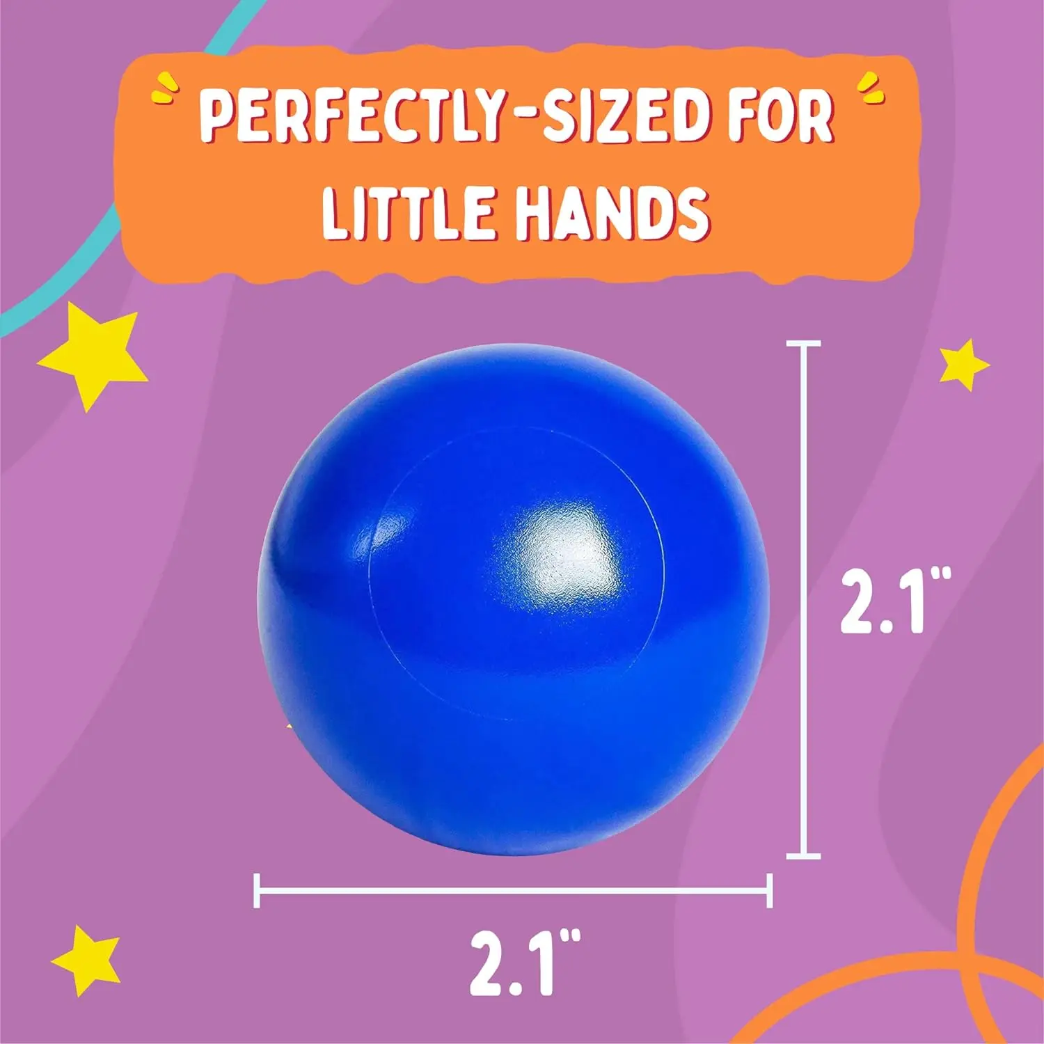 Soft Plastic Mini Balls Crush Proof No Sharp Edges Non Toxic Phthalate & BPA Free for Baby Toddler Ball