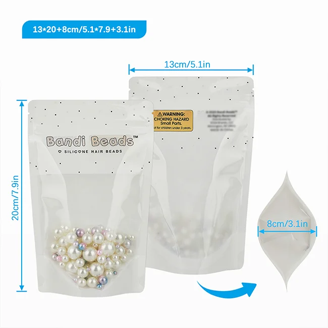 Low Moq Custom Digital Printed Laminated Food Pouch Packaging Clear Resealable Stand Up Zipper Bag With Transparent Window