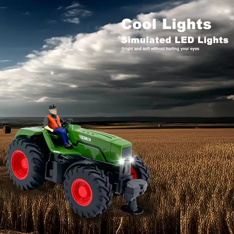 4DRC Other Toy Vehicle Electric Farmer Car Toys 1/24 6 Channels Radio Controlled Farm Truck 2.4g 4wd 4 Wheels Rc Farm Tractor
