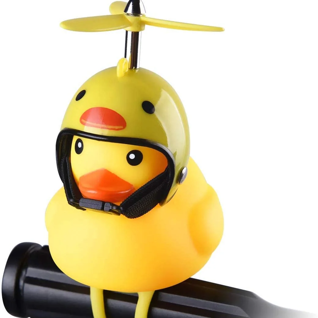 Hot sale yellow duck bike horn bell small bicycle bell horn light lamp cute cycle light horn bicycle Accessories