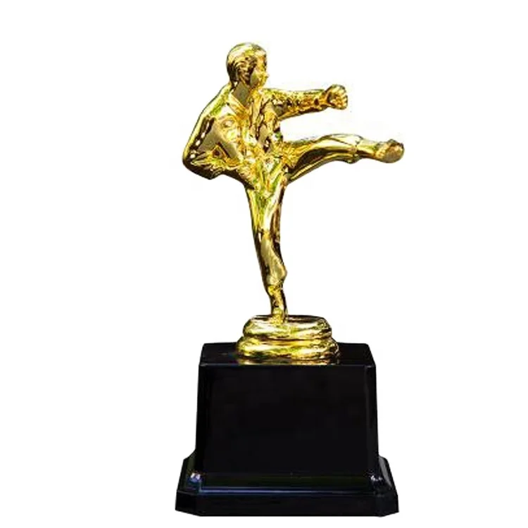 Awards souvenir Plastic taekwondo kickers action trophy figurines