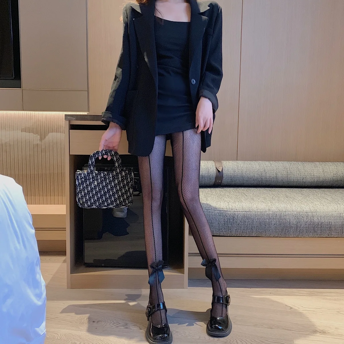 Wholesale Girls Nylon Mesh Tights Women Sexy Multi Bow Fishnet Stockings