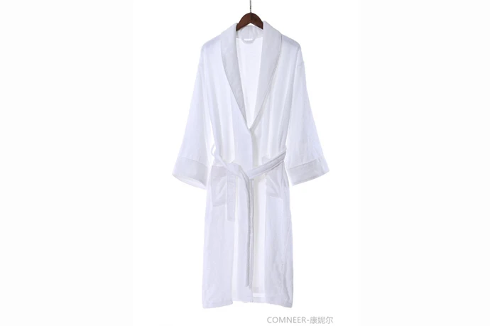 
Hot Selling Hotel Man Sleepwear Cotton Bathrobe Robes Fiber Bathrobes With Custom Logo 