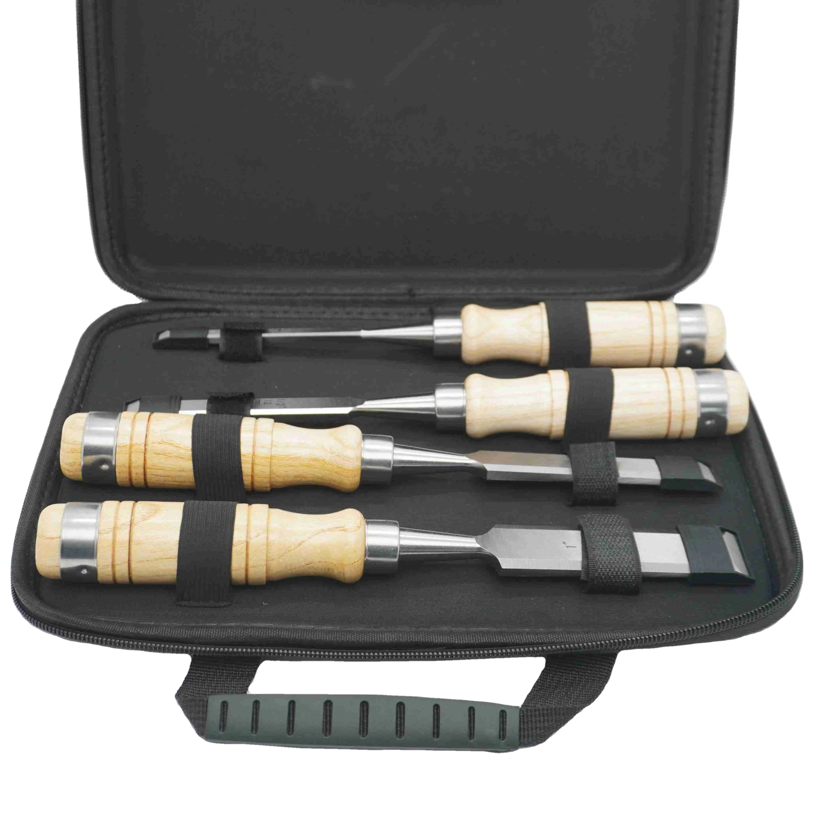 Factory Supply Attractive Price 4 Wood Chisels Wood Carving Firmer Chisel Tools Set