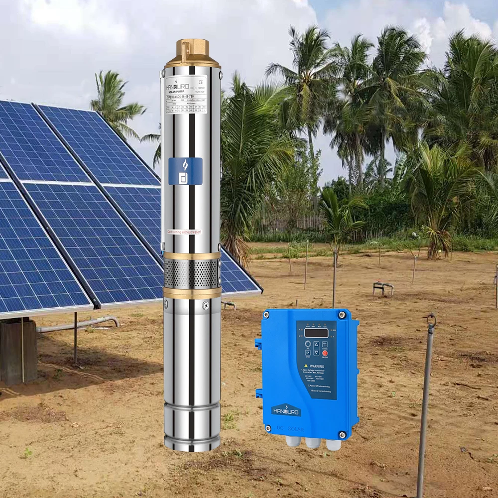 48v 400w 3.8m3/h 55m 3inch solar submersible water pump for irrigation of agriculture high efficiency