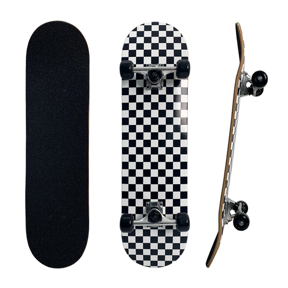 wholesale high quality custom printed logo size cheap wooden maple complete pro skateboard for adult