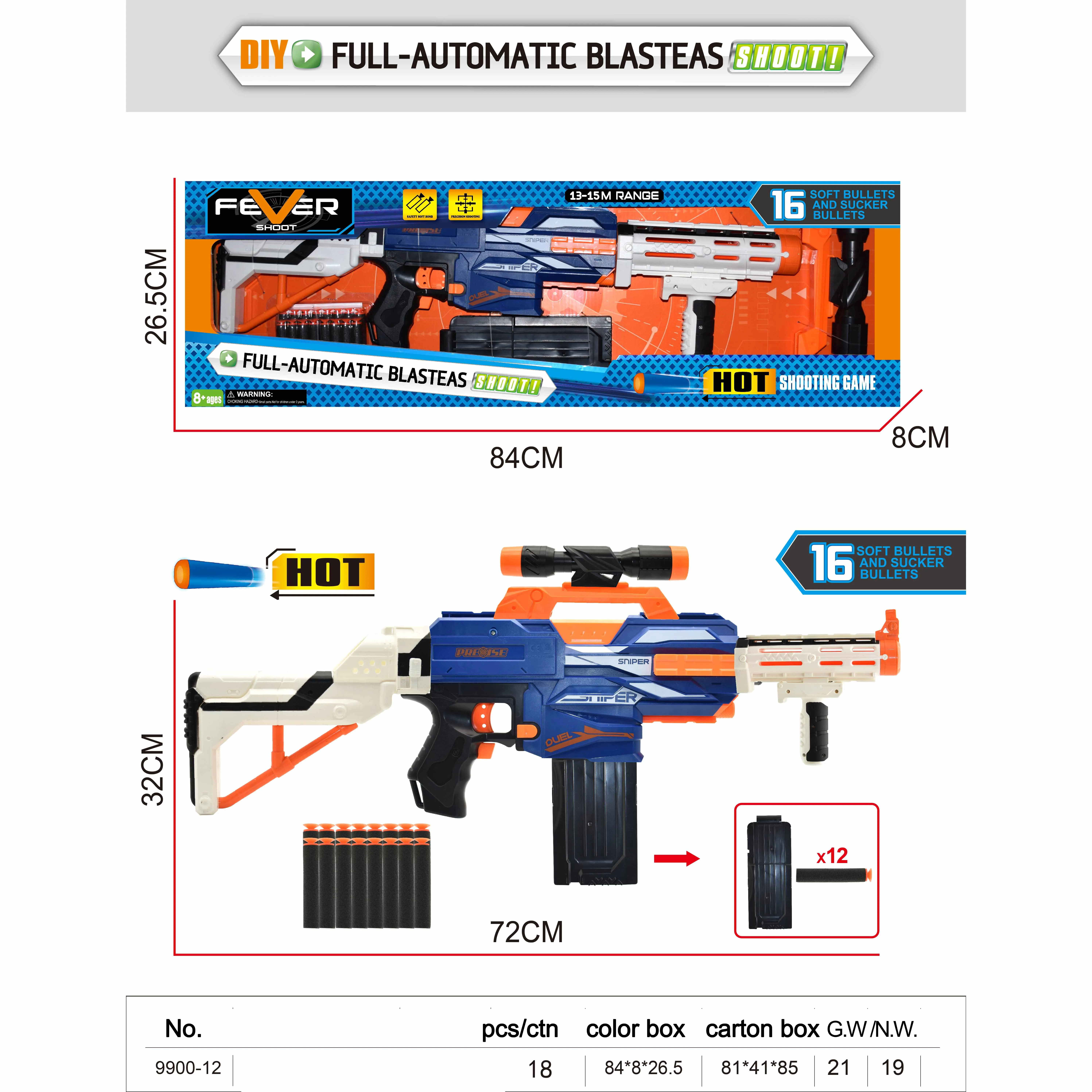 Wholesale Plastic Safe Electric Toy Gun for Kids Automatic Blaster Gun Sniper with Scope Sniper Rifle Gifts for Boys Girls