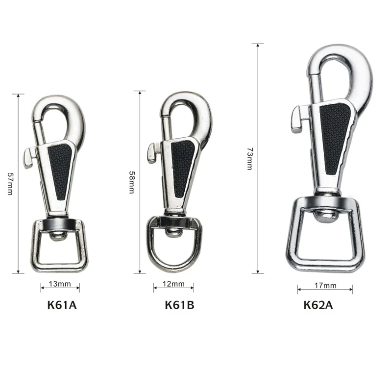 Low MOQ factory sells high-strength zinc alloy dog snap hooks with complete sizes for luggage accessories