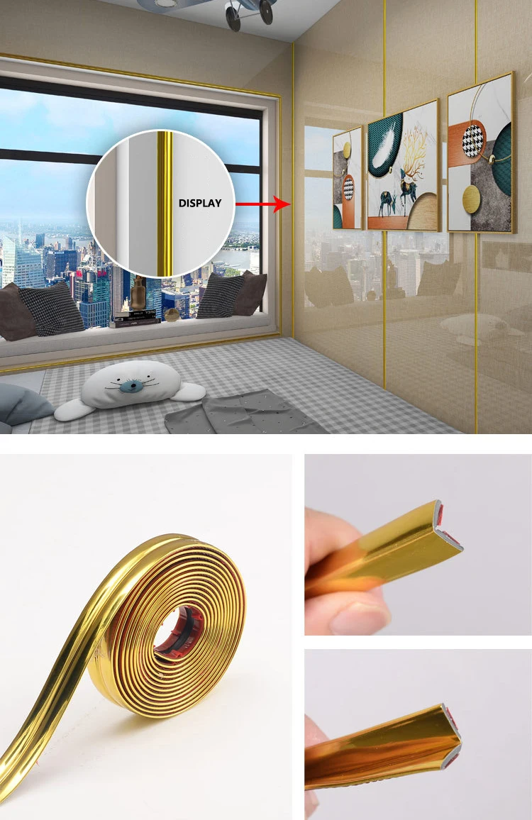 Self-Adhesive Waterproof Seam Strip Line Wall Sticker For Pressure Strip Textured Decorative Card Strips Wallpaper