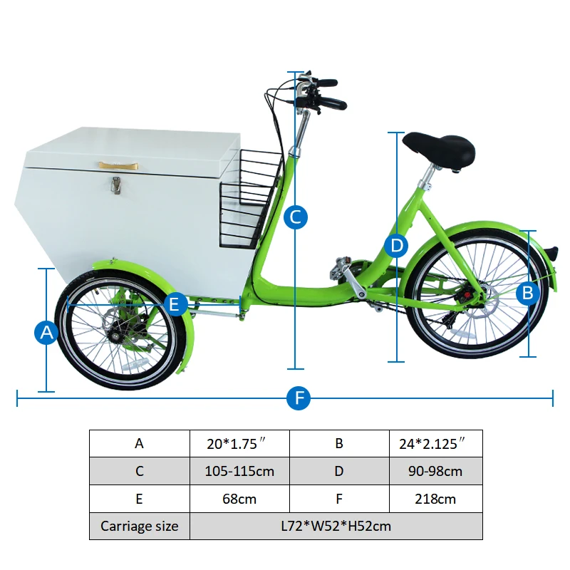 cargo bike electric front loading cargo bike 3 wheel electric tricycle for delivery