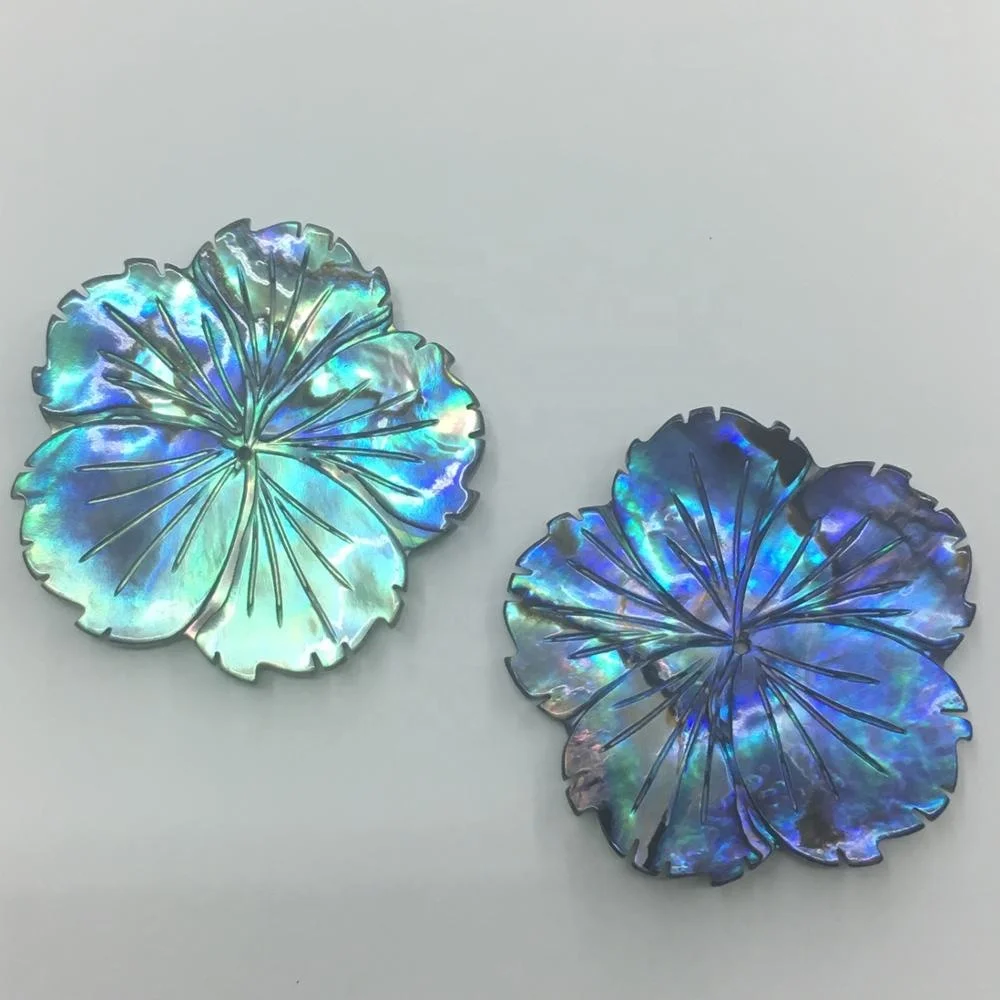 Big Size High quality natural mother of pearl gemstone flower shell carving